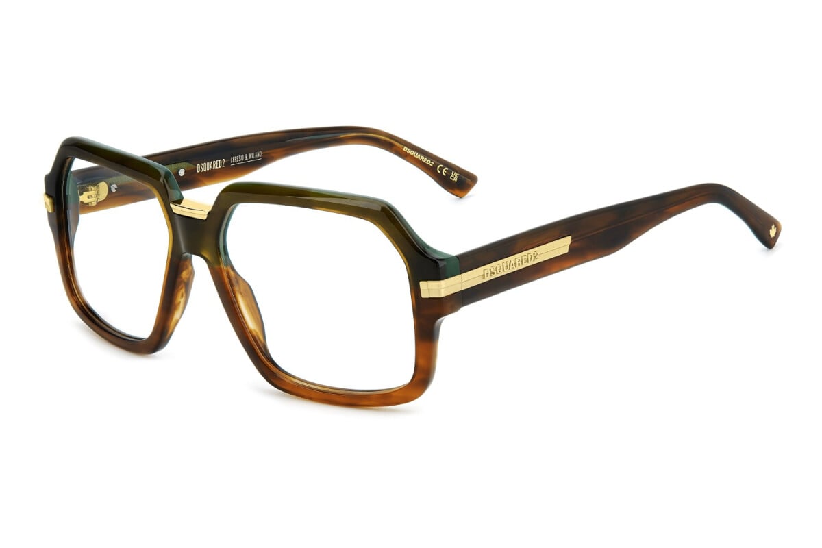 DSQUARED2 - EX4 CORNO MARRONE | OCCHIALE DA VISTA UOMO - D2 0162 CALIBRO 56