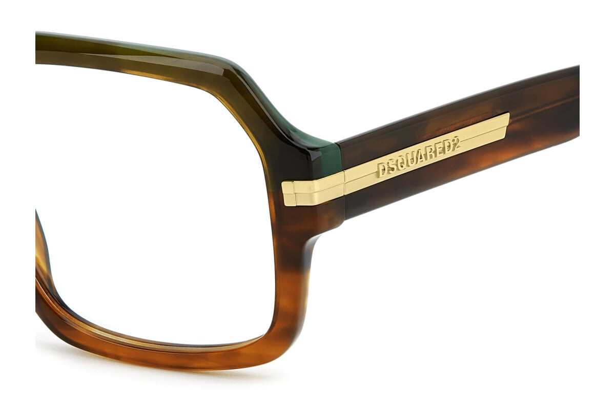 DSQUARED2 - EX4 CORNO MARRONE | OCCHIALE DA VISTA UOMO - D2 0162 CALIBRO 56