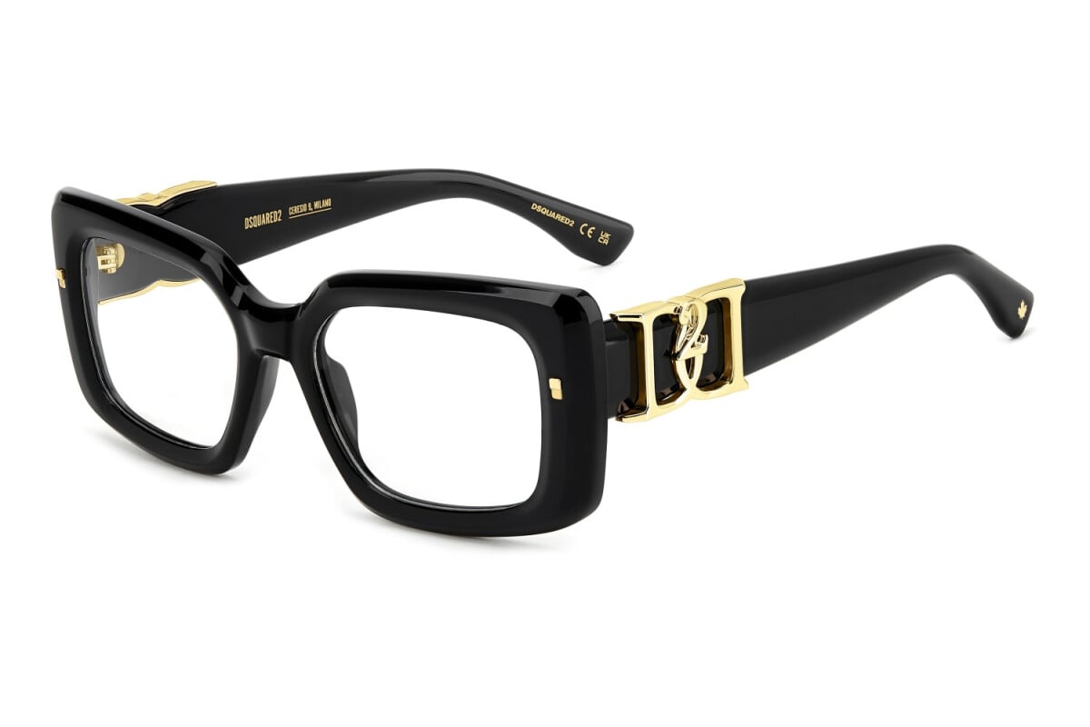 WOMEN'S EYEGLASSES DSQUARED2 D2 0025 - 807 BLACK 