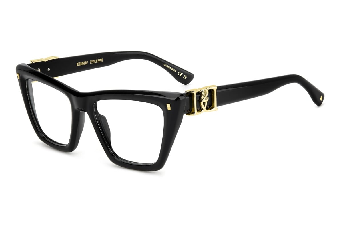 WOMEN'S EYEGLASSES DSQUARED2 D2 0025 - 807 BLACK 