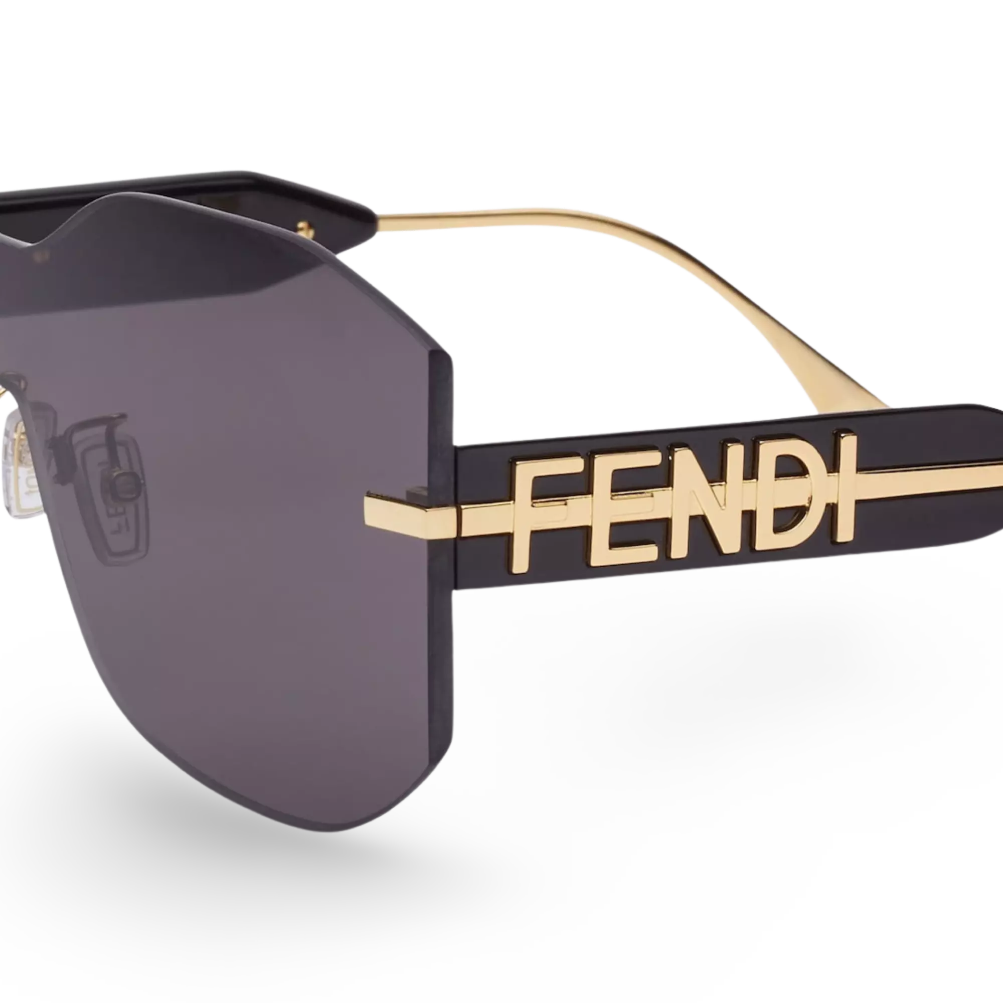 OCCHIALI DA SOLE A MASCHERINA ORO GRIGIO SCURO - 00-00-140 MM