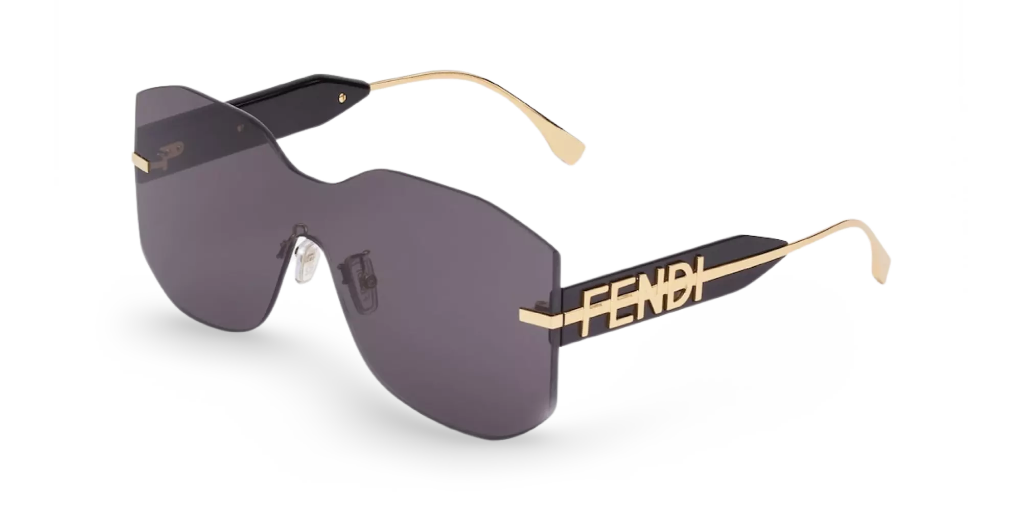 OCCHIALI DA SOLE A MASCHERINA ORO GRIGIO SCURO - 00-00-140 MM