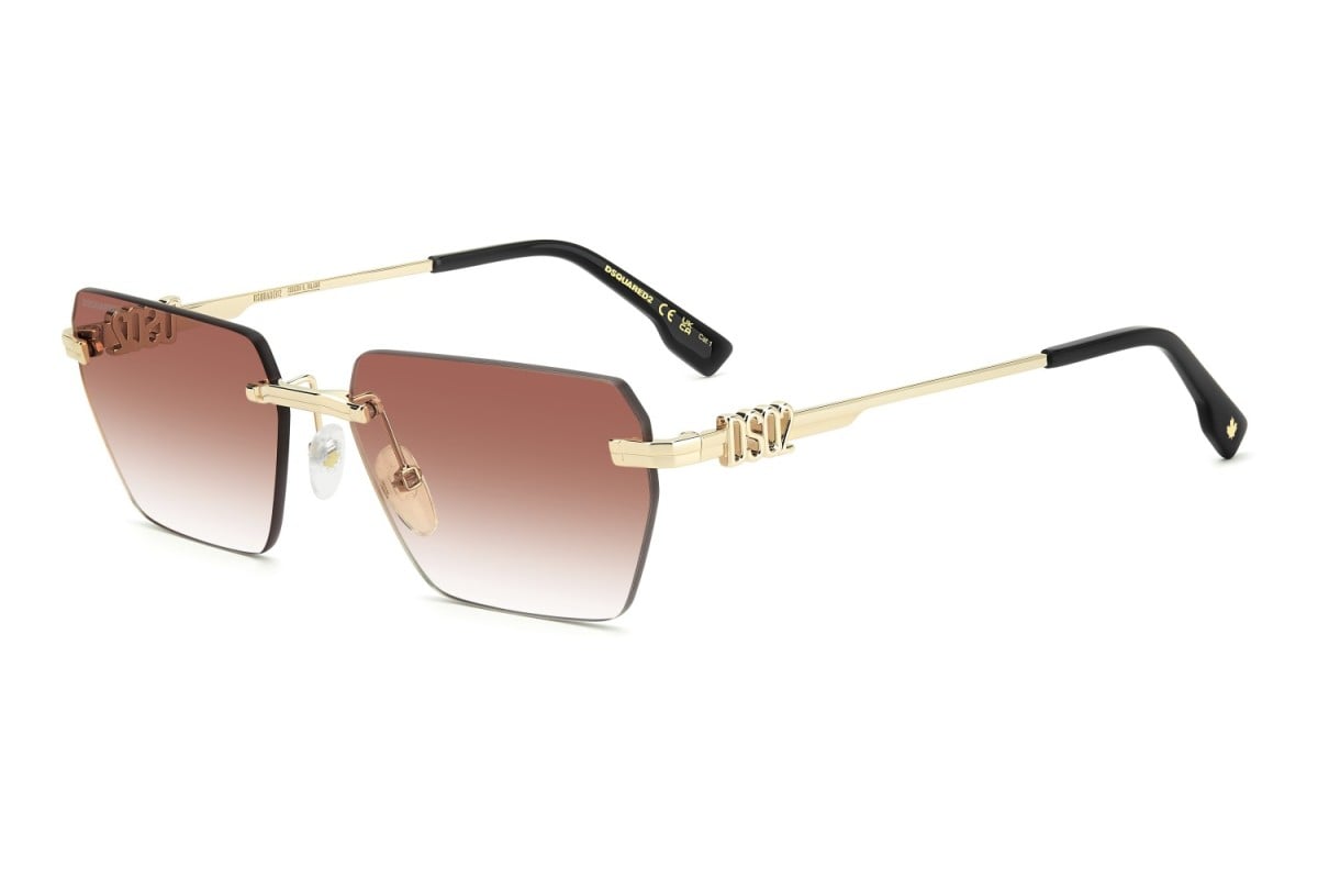 OCCHIALE DA SOLE UOMO | DSQUARED2 D2 0102/S - J5G/17 ORO - CALIBRO 58