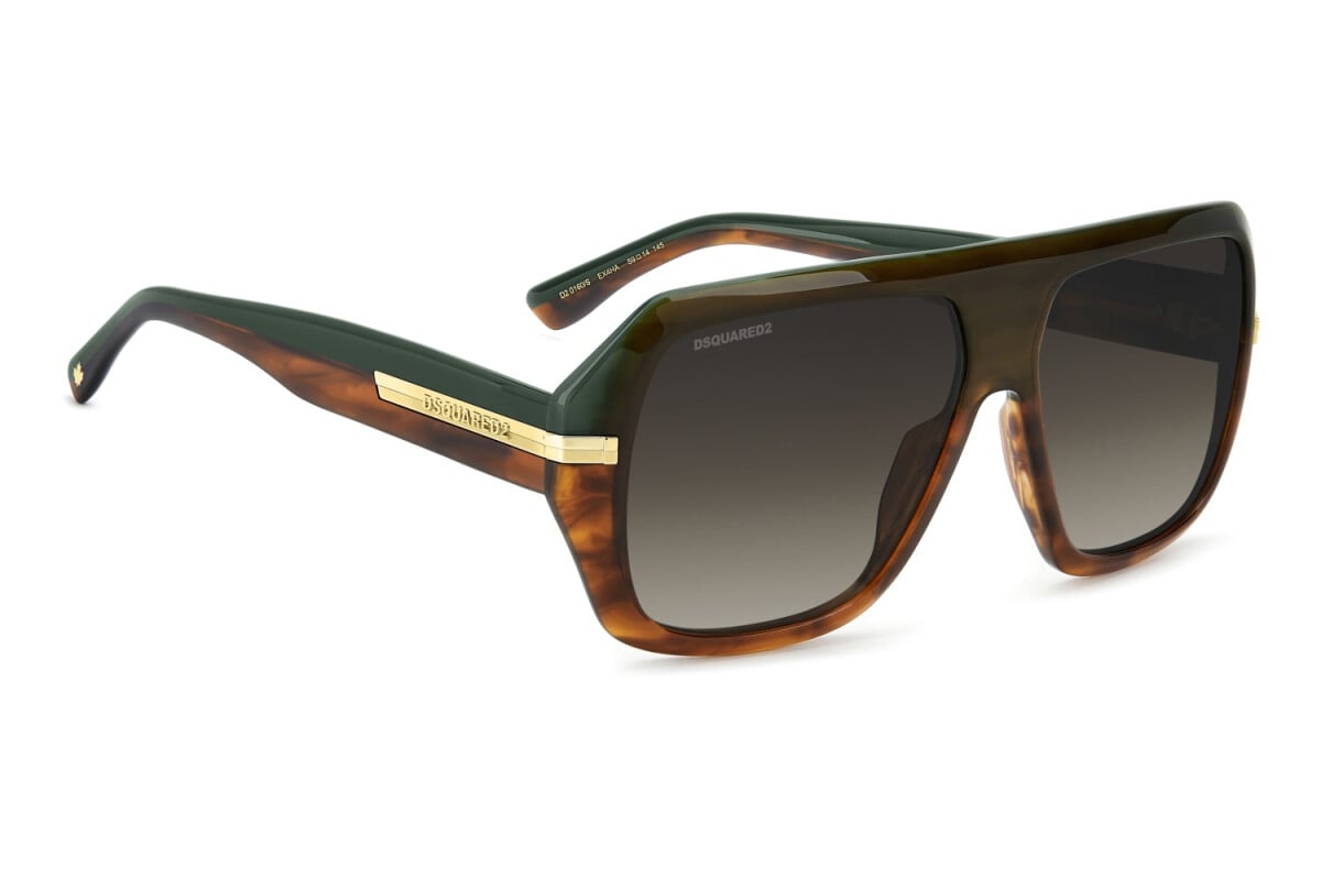 DSQUARED2 - EX4/HA CORNO MARRONE | OCCHIALE DA SOLE UOMO - D2 0160/S CALIBRO 59