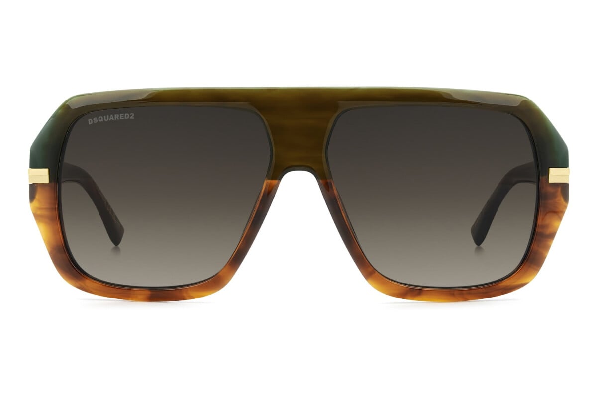 DSQUARED2 - EX4/HA CORNO MARRONE | OCCHIALE DA SOLE UOMO - D2 0160/S CALIBRO 59