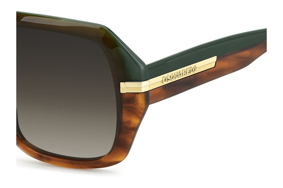 DSQUARED2 - EX4/HA CORNO MARRONE | OCCHIALE DA SOLE UOMO - D2 0160/S CALIBRO 59