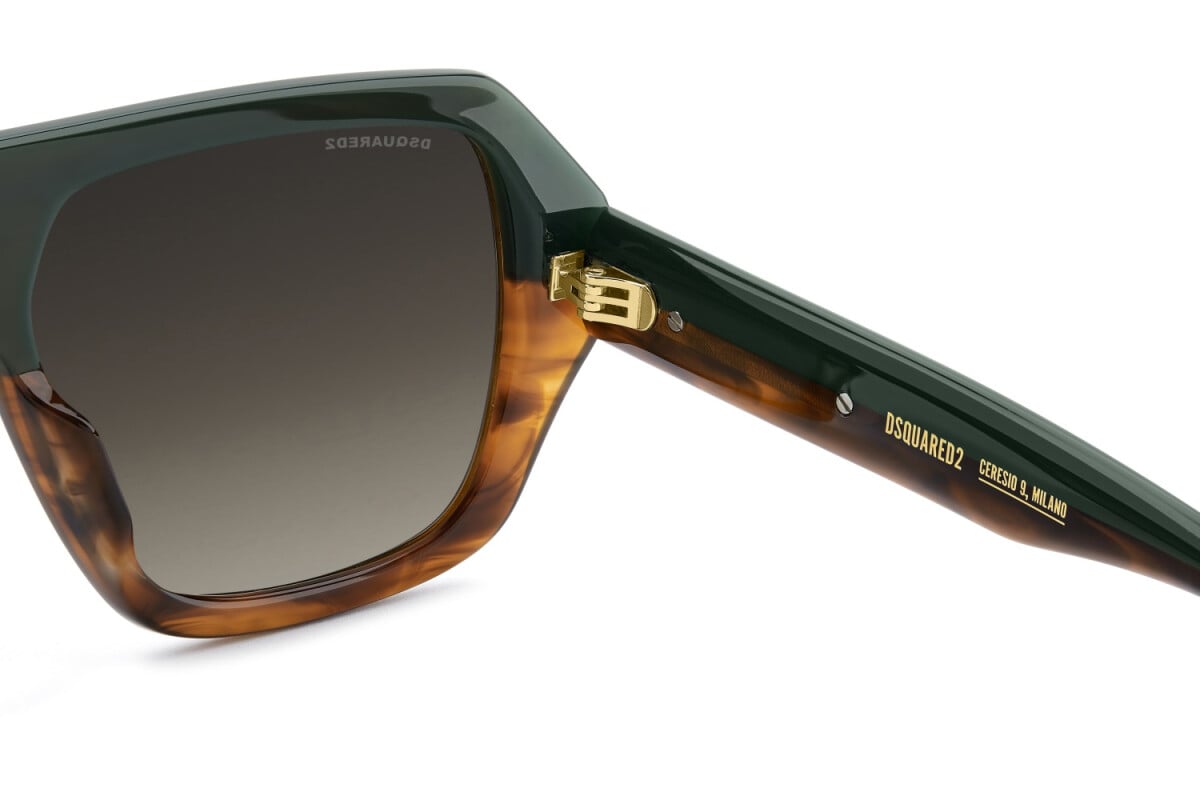 DSQUARED2 - EX4/HA CORNO MARRONE | OCCHIALE DA SOLE UOMO - D2 0160/S CALIBRO 59