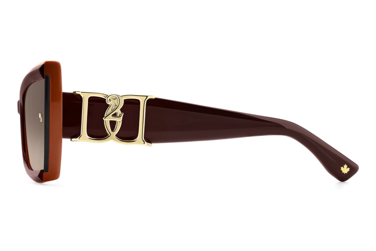 DSQUARED2 - 12J/HA MARRONE ARANCIONE | OCCHIALE DA SOLE DONNA - D2 0170/S CALIBRO 63