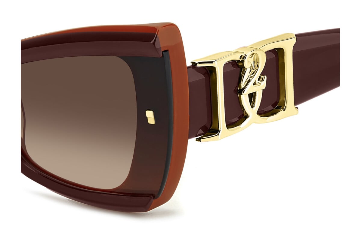 DSQUARED2 - 12J/HA MARRONE ARANCIONE | OCCHIALE DA SOLE DONNA - D2 0170/S CALIBRO 63