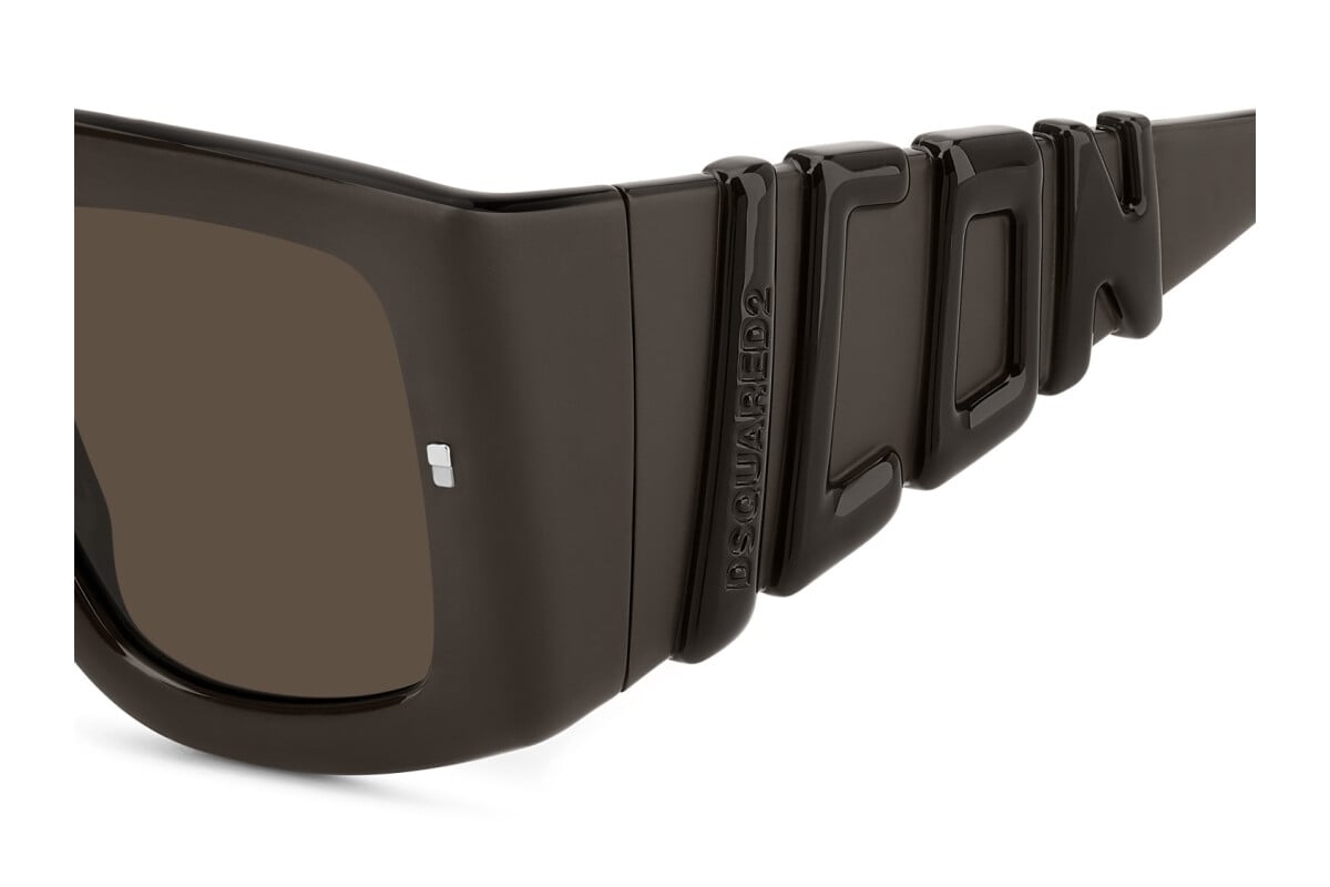 DSQUARED2 - YZ4/70 MARRONE OPACO | OCCHIALE DA SOLE UOMO - ICON 0024/S CALIBRO 54
