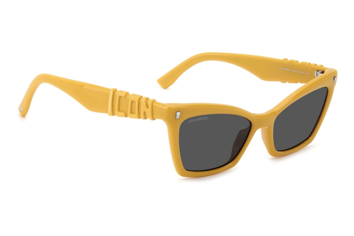 DSQUARED2 - 40G/IR GIALLO | OCCHIALE DA SOLE DONNA - ICON 0026/S CALIBRO 55