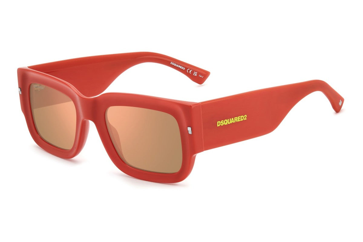 OCCHIALE DA SOLE UOMO | DSQUARED2 D2 0089/S/SE - 1N5/0J CORALLO - CALIBRO 52