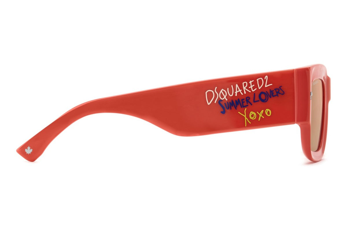 OCCHIALE DA SOLE UOMO | DSQUARED2 D2 0089/S/SE - 1N5/0J CORALLO - CALIBRO 52