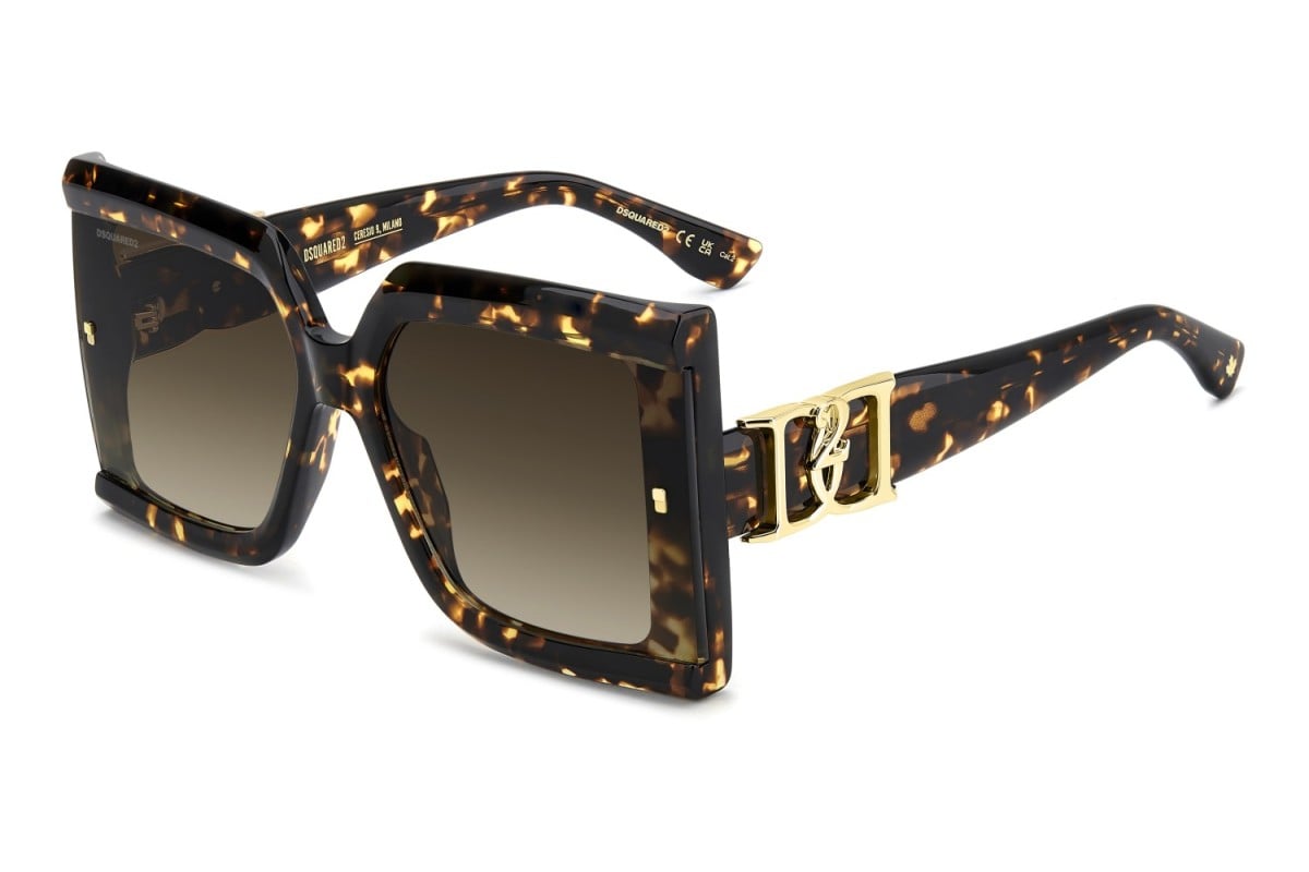 OCCHIALE DA SOLE DONNA | DSQUARED2 D2 0185/G/S - 086/HA L'AVANA - CALIBRO 64