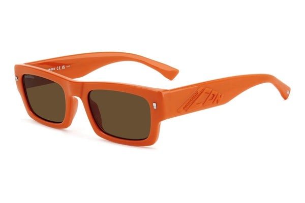 OCCHIALE DA SOLE UOMO | DSQUARED2 ICON 0027/S - L7Q/70 ARANCIA - CALIBRO 55