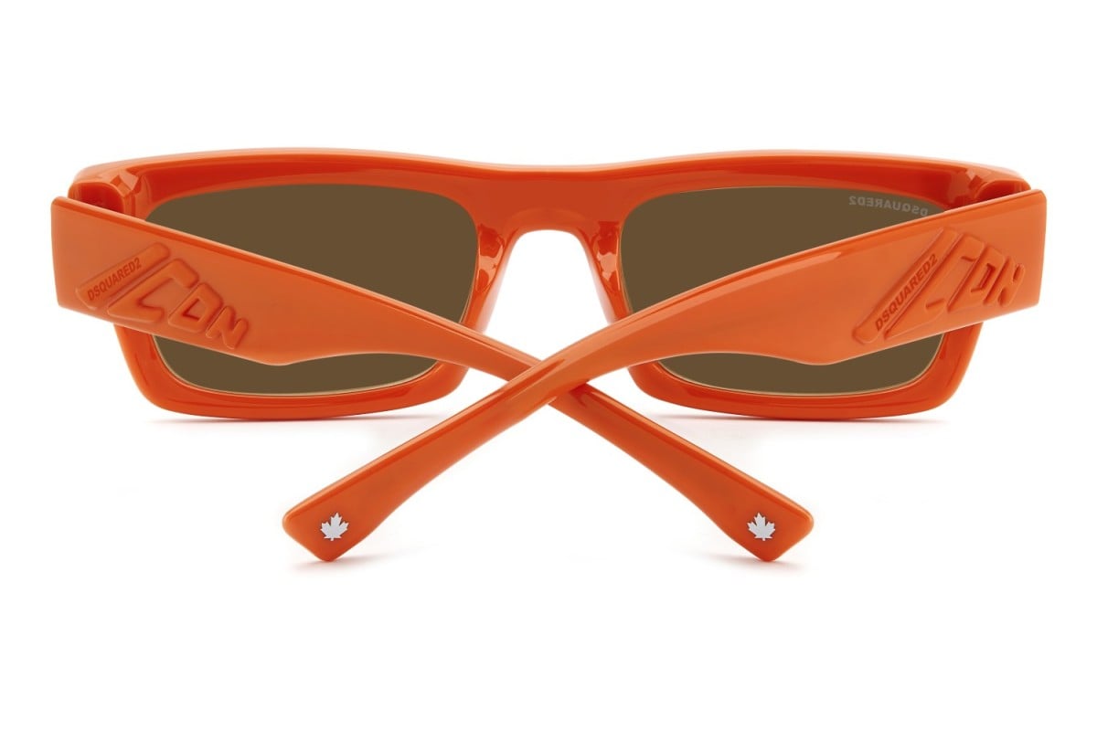 OCCHIALE DA SOLE UOMO | DSQUARED2 ICON 0027/S - L7Q/70 ARANCIA - CALIBRO 55