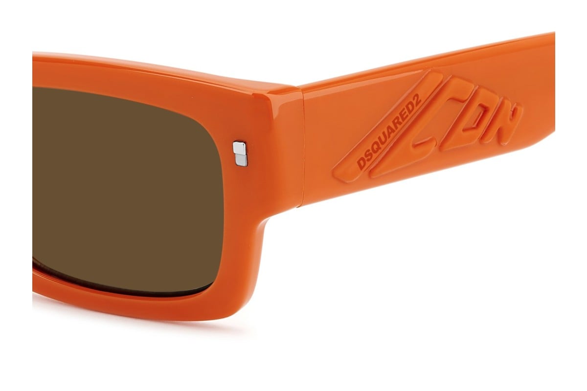 OCCHIALE DA SOLE UOMO | DSQUARED2 ICON 0027/S - L7Q/70 ARANCIA - CALIBRO 55