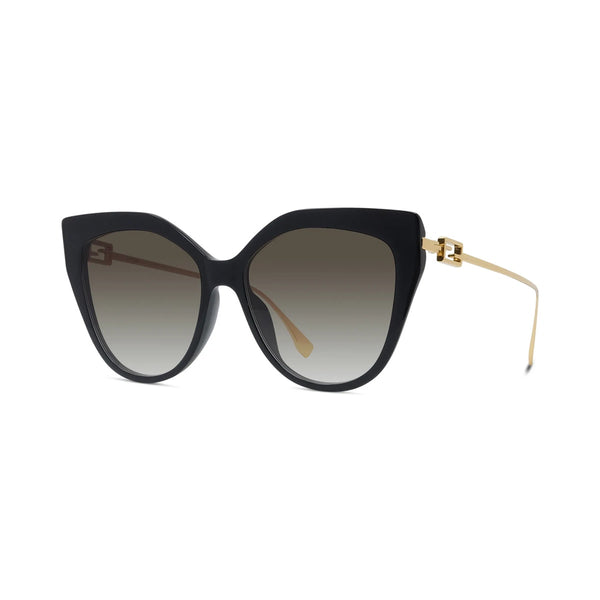 Occhiali da Sole Donna Fendi FE40011U Neri Lucidi - Stile Fendi Tube