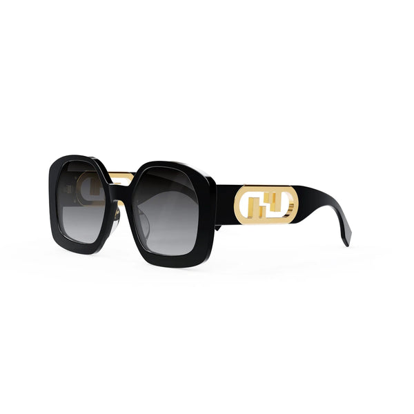 Occhiali da Sole Fendi O'Lock FE40048F Neri Donna Lenti Grigie