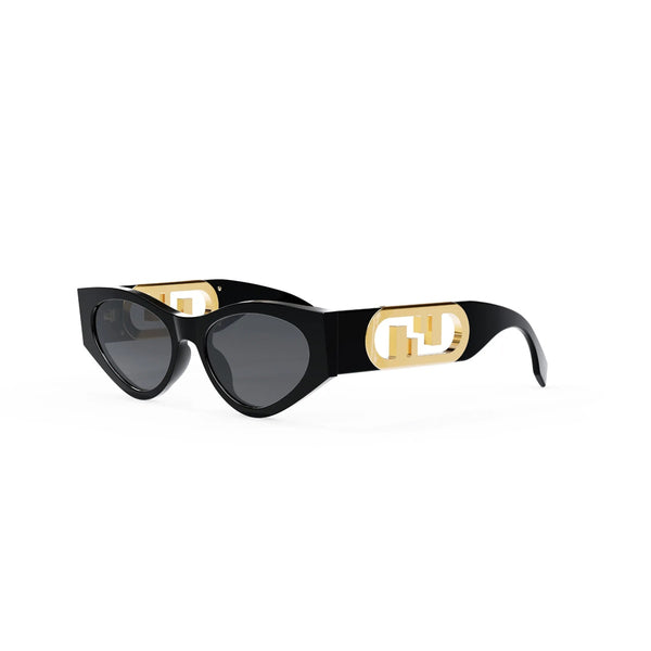 Occhiali da Sole Fendi Donna Neri O'Lock FE40049I - Acetato Lucido