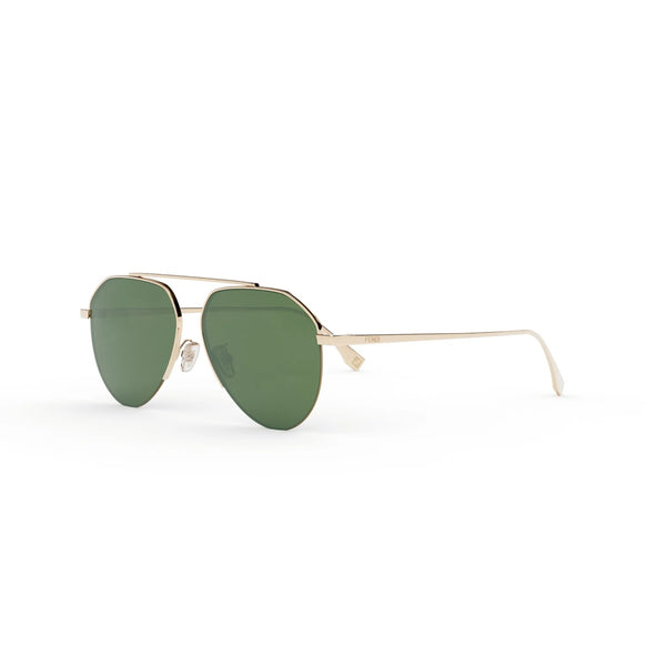 Occhiali da Sole Uomo Fendi FE40061U Oro Lenti Verdi | Autentici