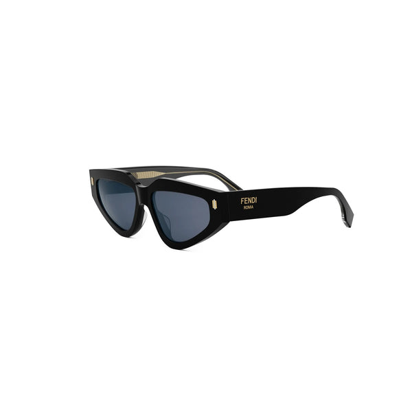 Occhiali da Sole Fendi Donna Neri FE40163U con Lenti Blu