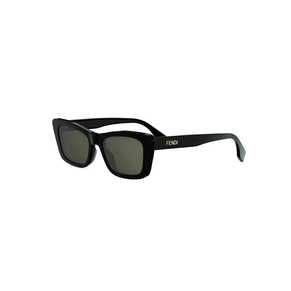 Occhiali da Sole Fendi Donna Neri FE40185I Lettering Lenti Verdi