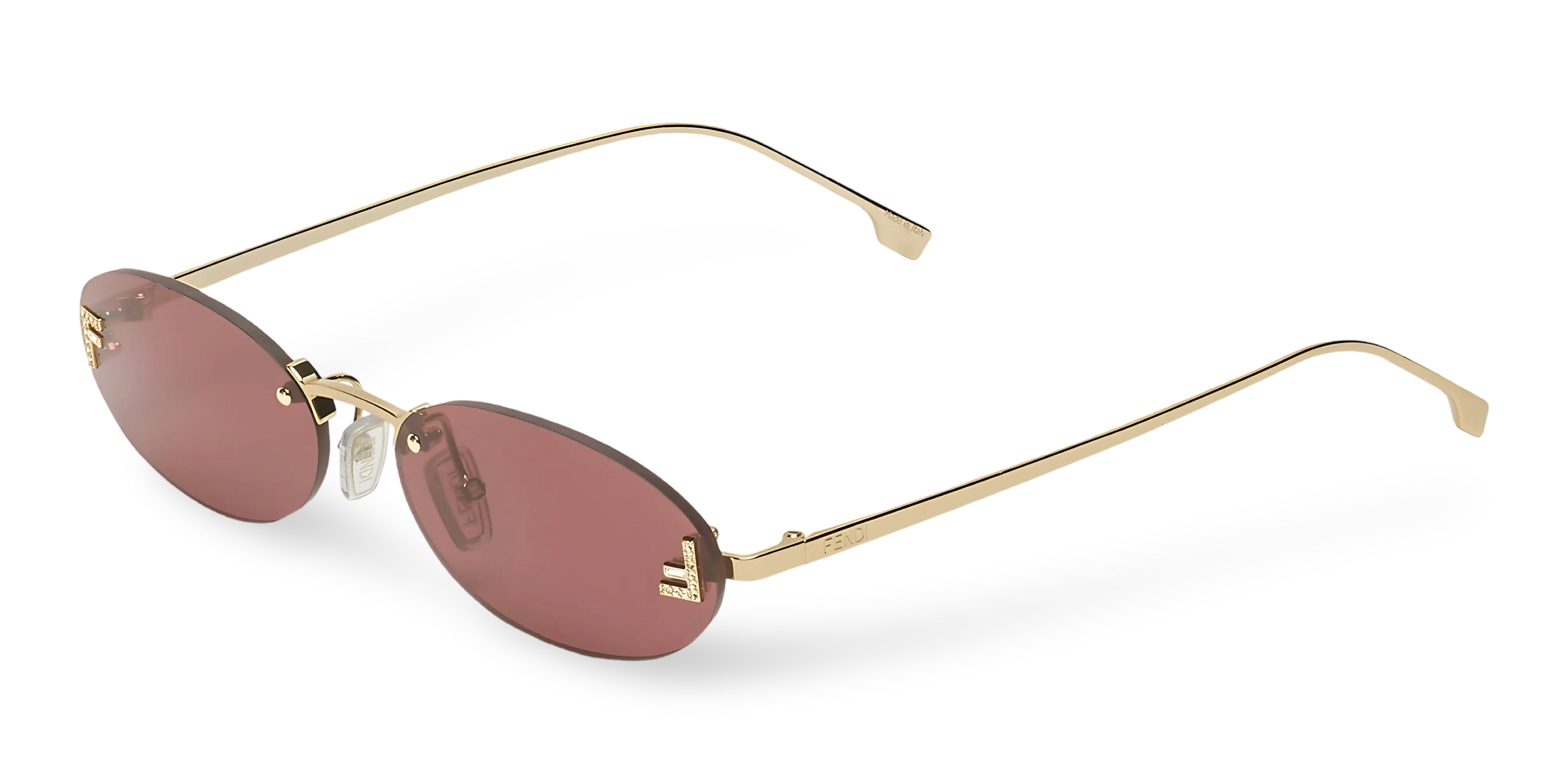 OCCHIALI DA SOLE OVALI ORO CON LENTI VIOLA - 54-15-135 MM