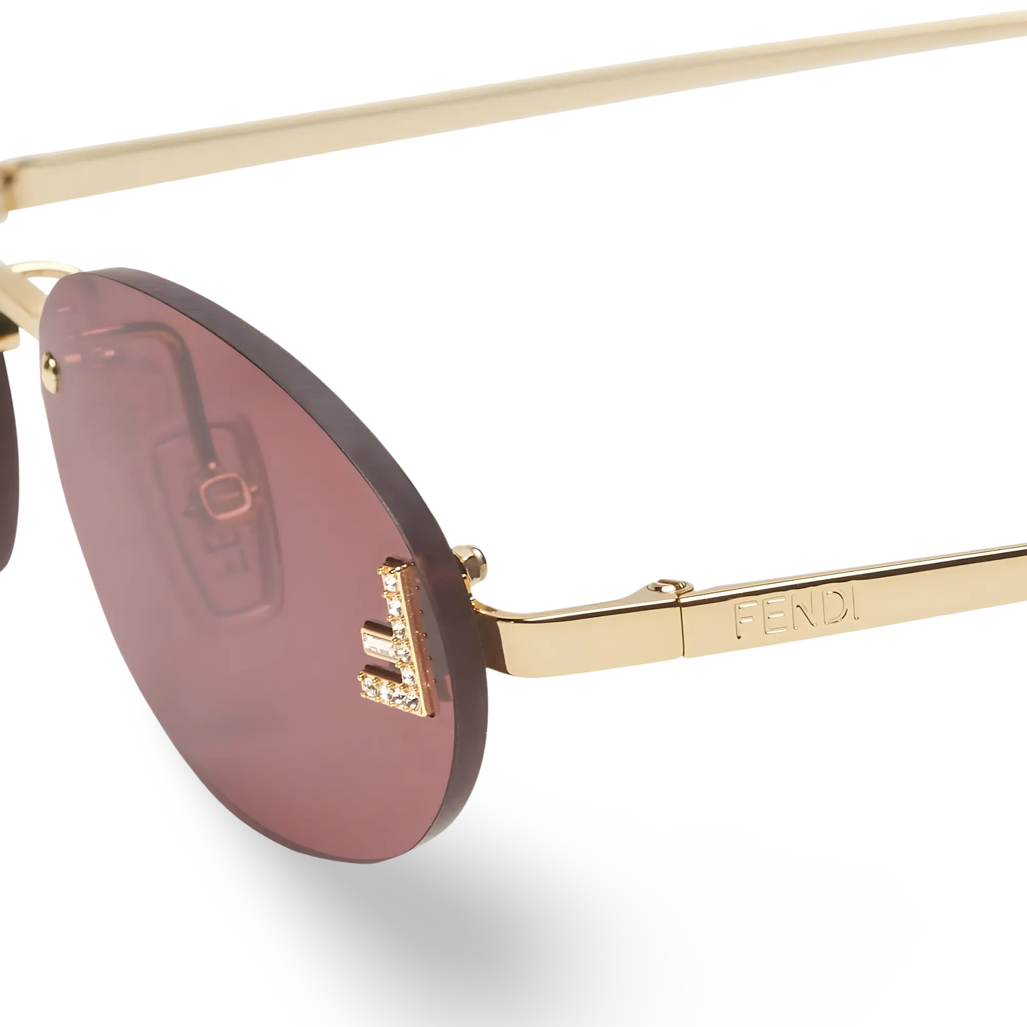 OCCHIALI DA SOLE OVALI ORO CON LENTI VIOLA - 54-15-135 MM