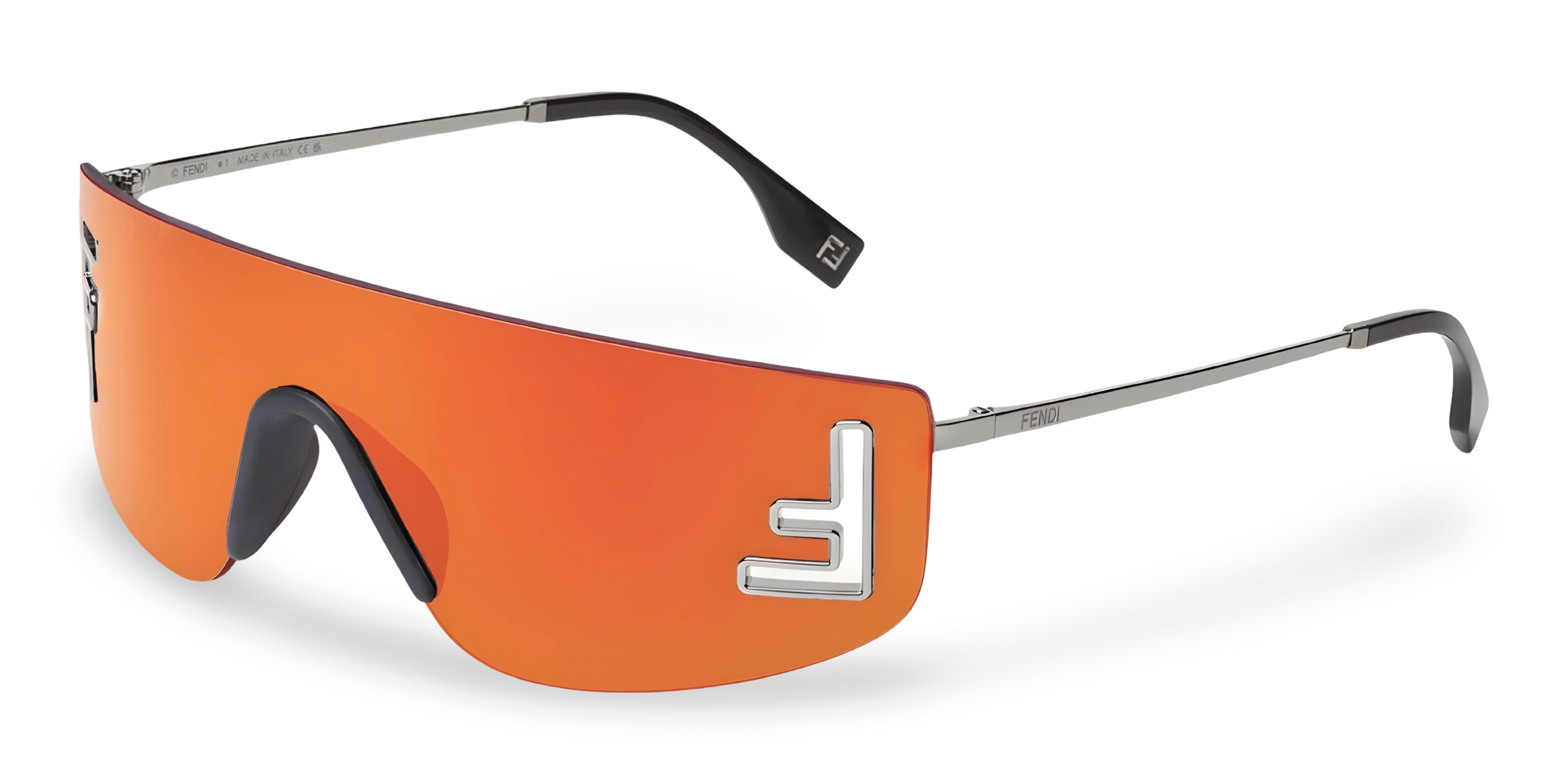 OCCHIALI DA SOLE A MASCHERINA ARGENTO - 00-00-135 MM