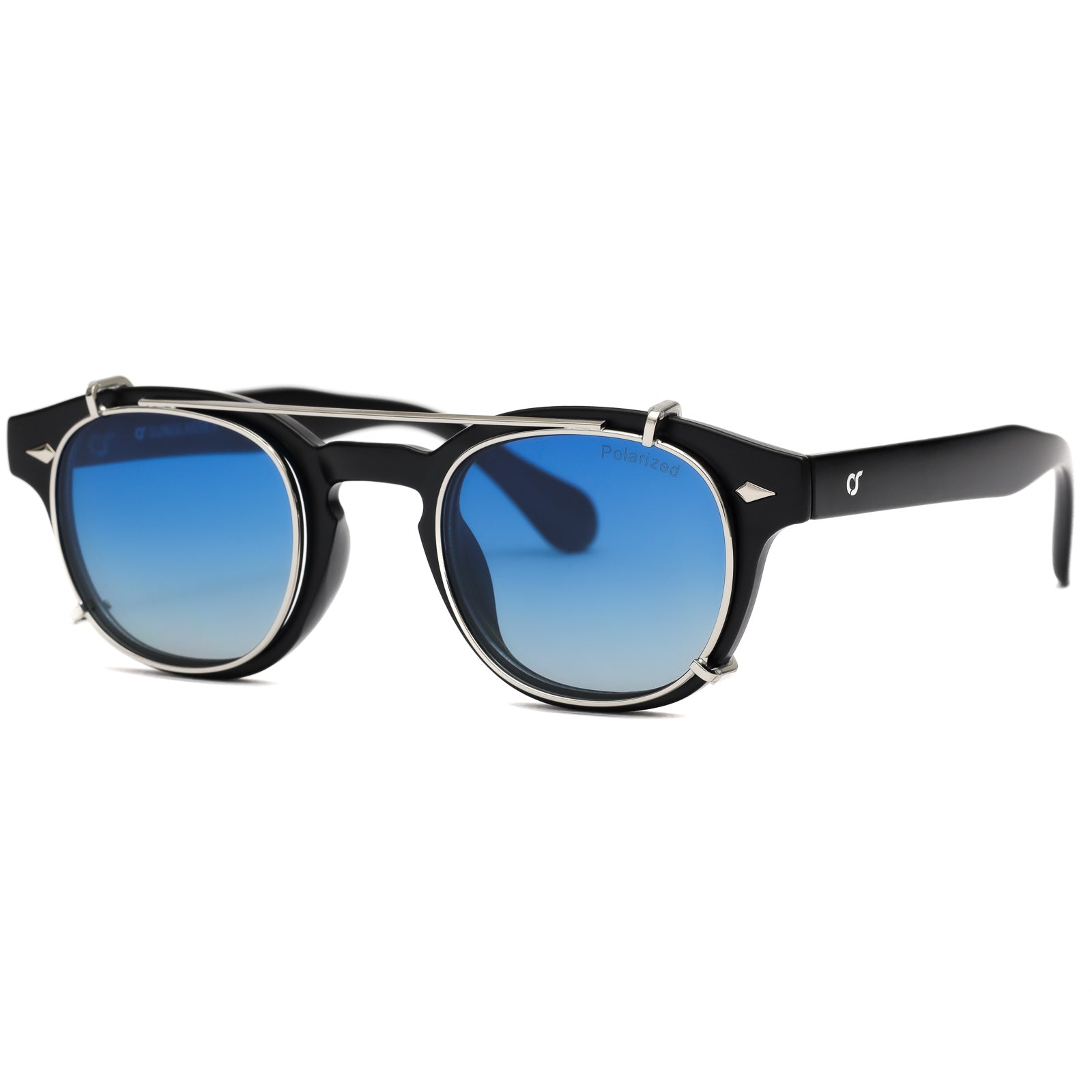 OCCHIALE DA SOLE UOMO OS SUNGLASSES - BERLINO NERO CLIP BLU