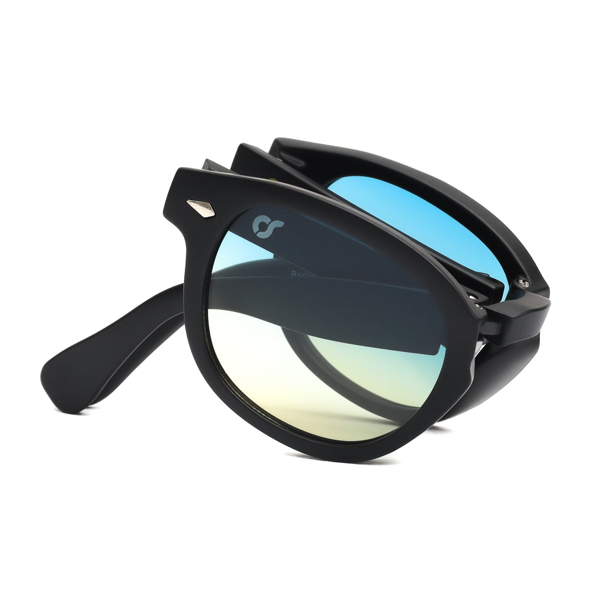 OCCHIALE DA SOLE UOMO OS SUNGLASSES - BERLINO PIEGHEVOLE BLU FUMÈ
