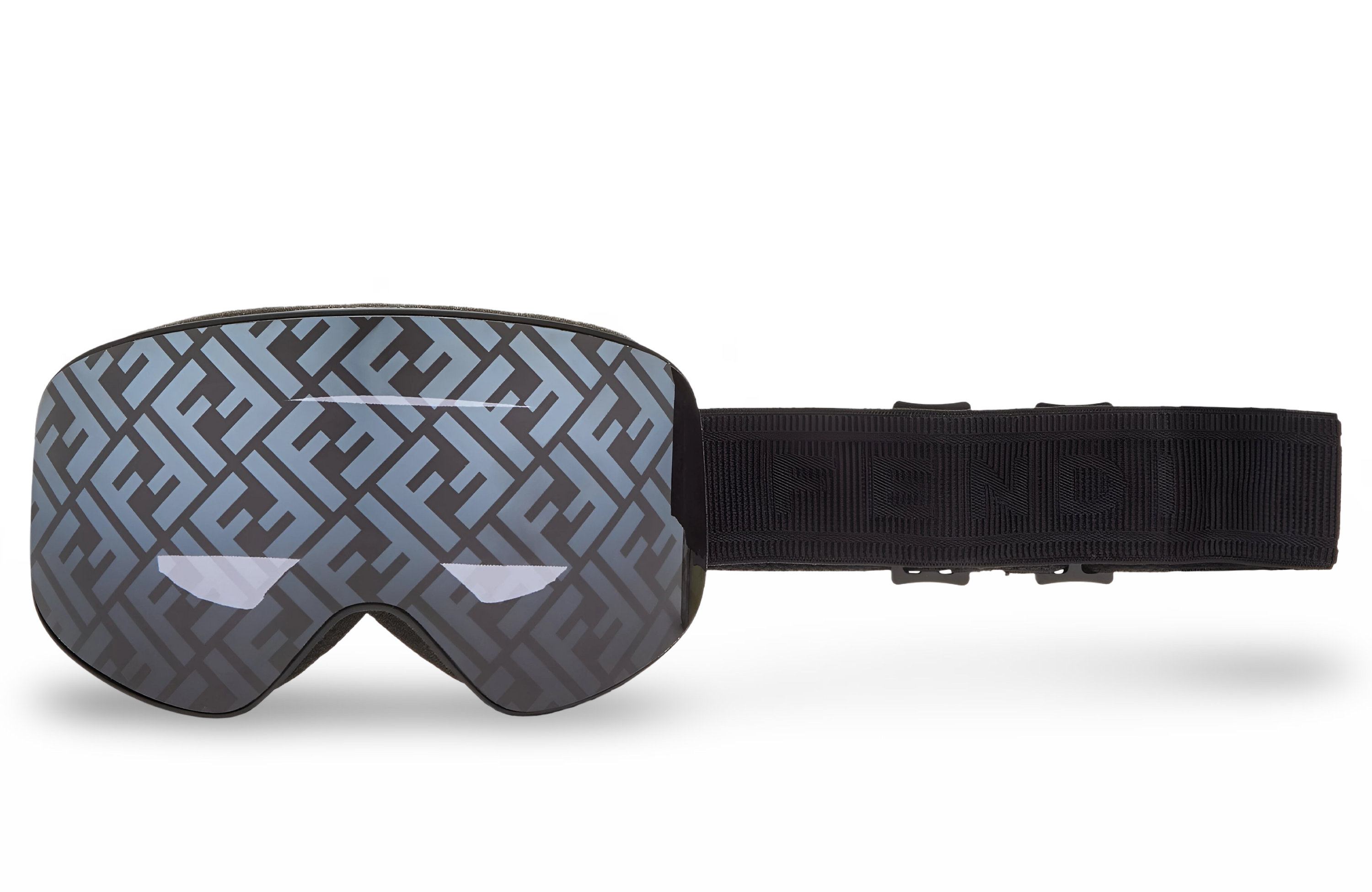 MASCHERA DA SCI NERA CON LENTE FF ARGENTO - 00-0-000 MM