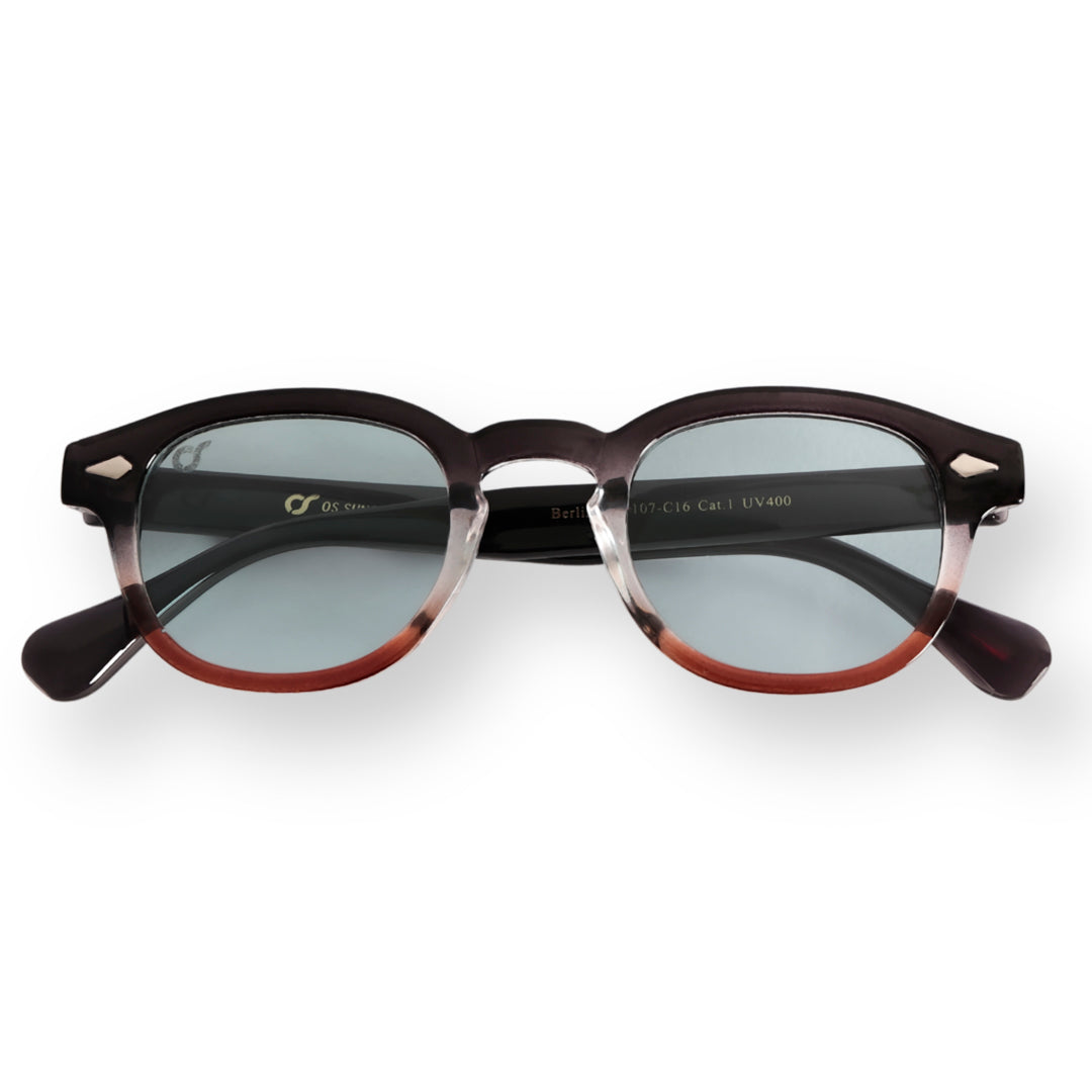 OCCHIALE DA SOLE UOMO OS SUNGLASSES - BERLINO WOOD AZZURRO