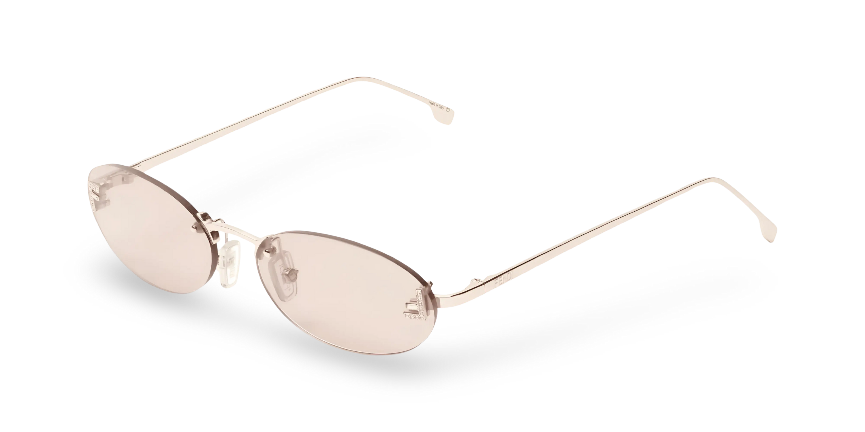 OCCHIALI DA SOLE OVALI ORO ROSA CON LENTI ROSA - 54-15-135 MM