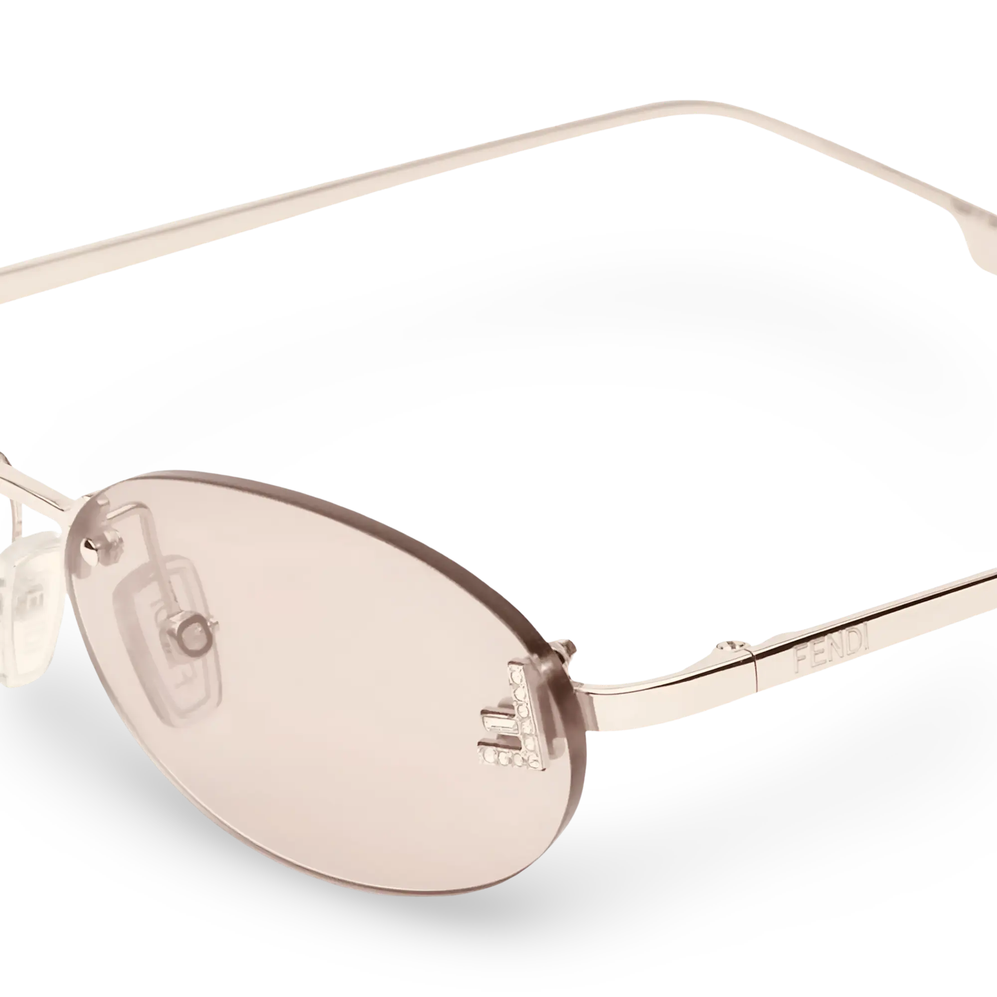 OCCHIALI DA SOLE OVALI ORO ROSA CON LENTI ROSA - 54-15-135 MM