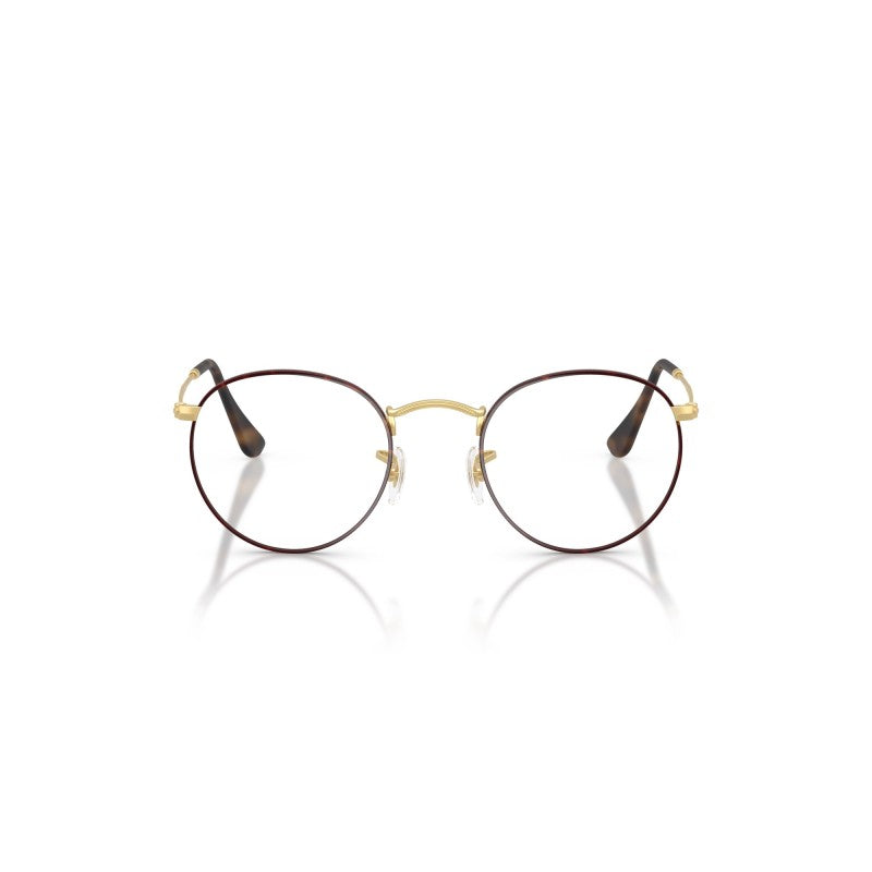 OCCHIALE DA VISTA UNISEX | RAY-BAN RX 3447V - ROUND METAL 3188 AVANA OPACO SU ORO ARISTA OPACO - CALIBRO 47
