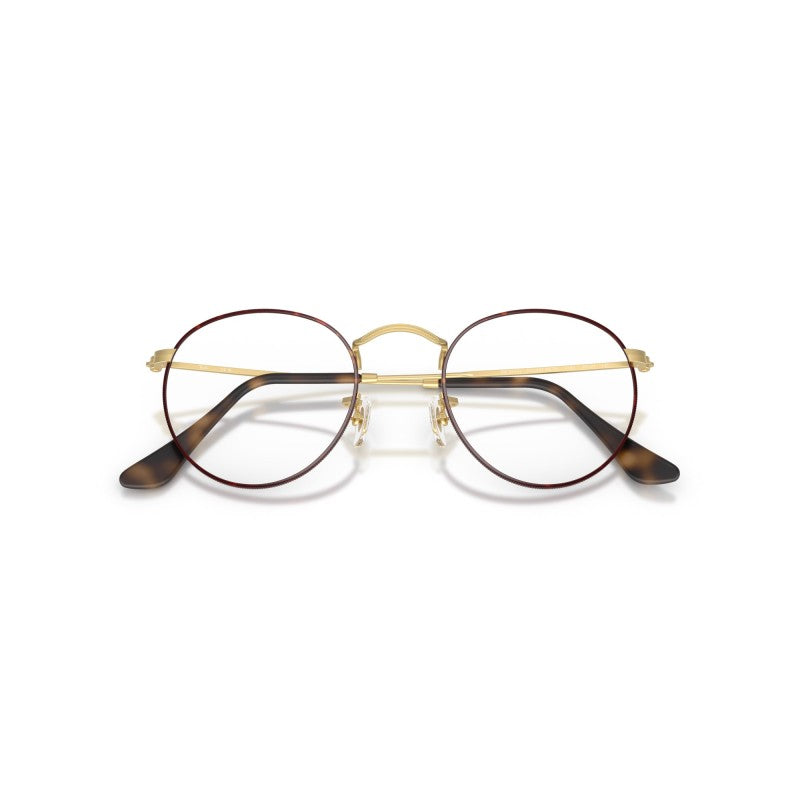 OCCHIALE DA VISTA UNISEX | RAY-BAN RX 3447V - ROUND METAL 3188 AVANA OPACO SU ORO ARISTA OPACO - CALIBRO 47
