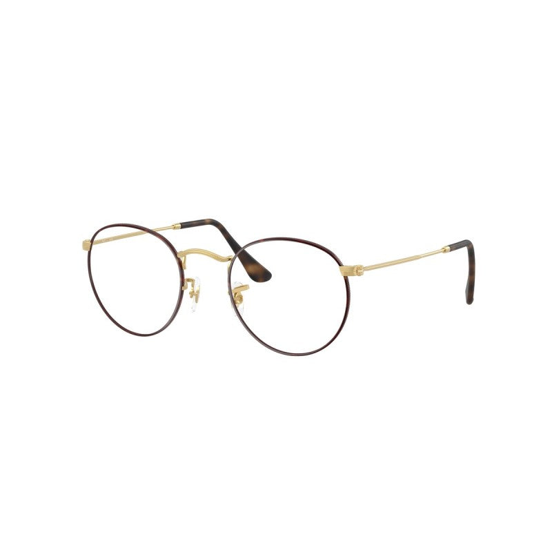 OCCHIALE DA VISTA UNISEX | RAY-BAN RX 3447V - ROUND METAL 3188 AVANA OPACO SU ORO ARISTA OPACO - CALIBRO 47