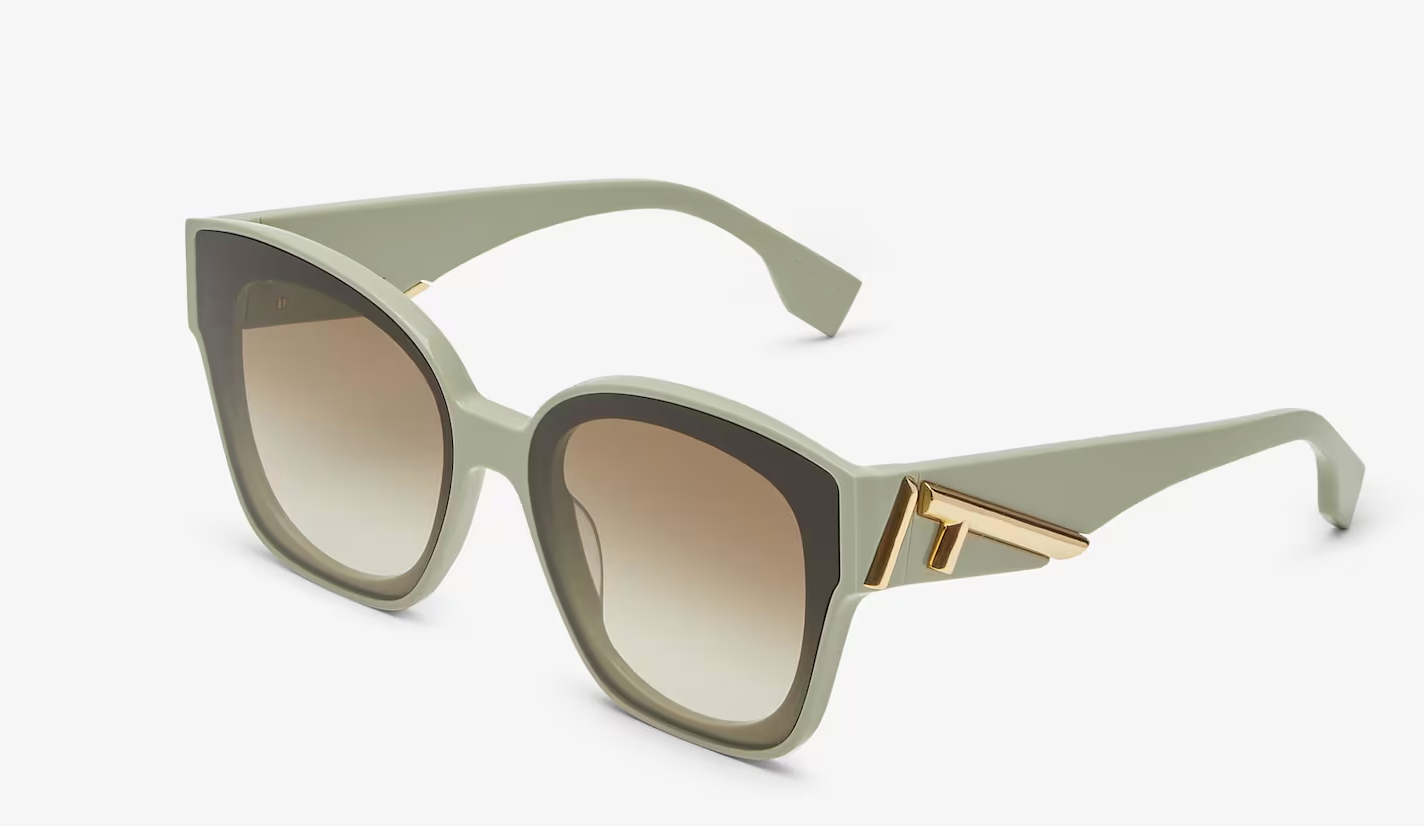 Fendi First Mint-colored acetate sunglasses