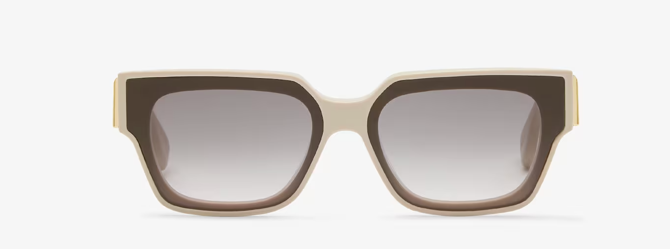 Fendi First Sunglasses in cream-colored acetate