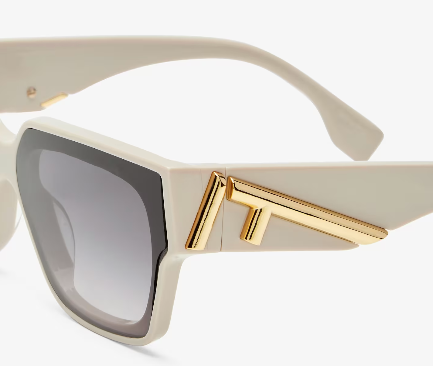 Fendi First Sunglasses in cream-colored acetate