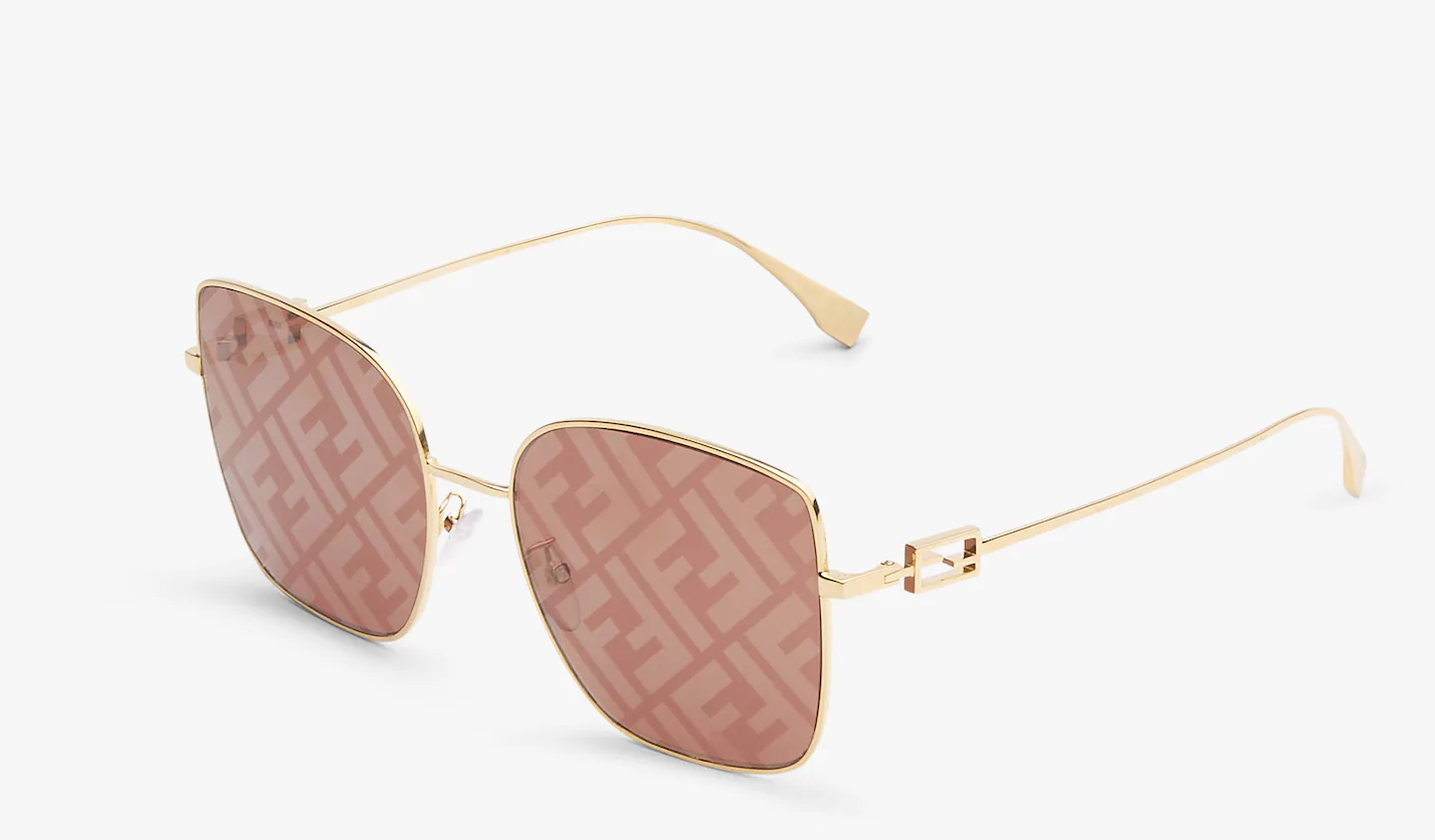 Baguette Occhiali da sole con lenti marroni con logo FF