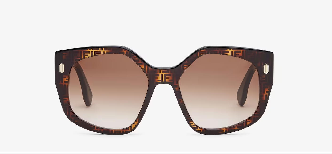 Fendi Bold sunglasses in black and havana FF acetate