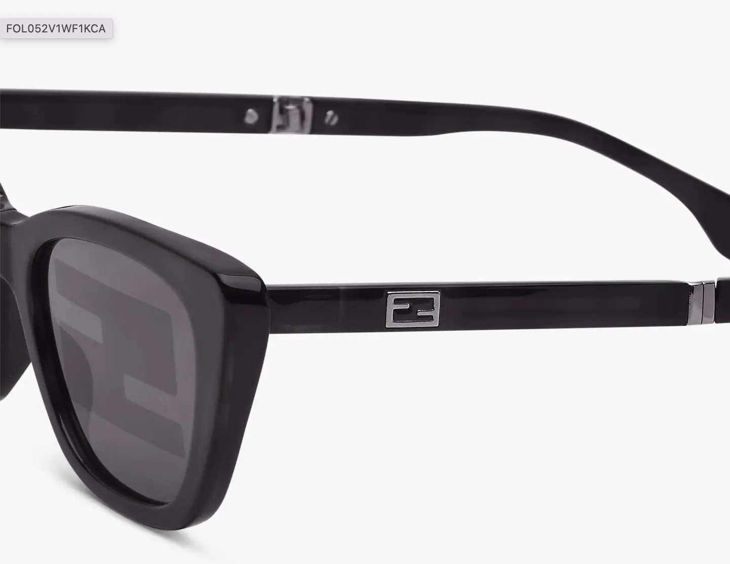 Baguette Occhiali da sole sfilata pieghevoli neri con logo Baguette