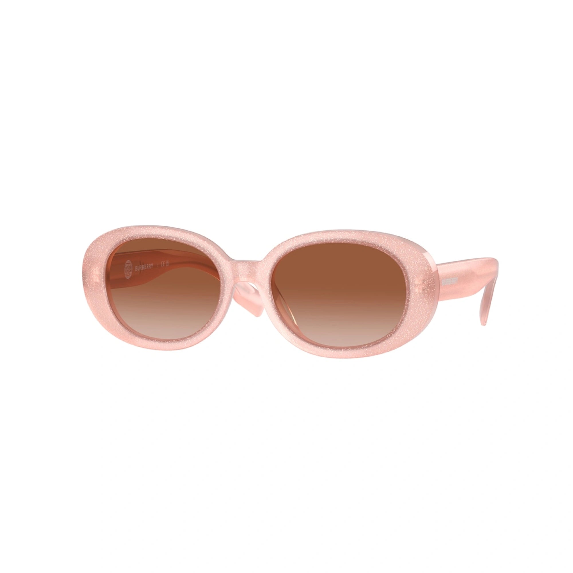 BURBERRY JB 4339 - 392313 PARTE SUPERIORE GLITTERATA SUL ROSA OPALE | OCCHIALE DA SOLE BAMBINA | CALIBRO 48