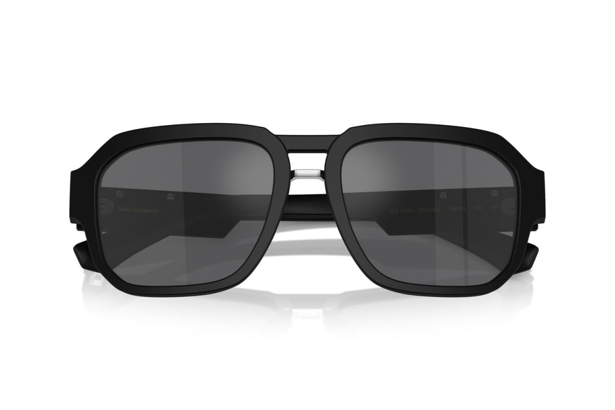 DOLCE & GABBANA - 25256G NERO OPACO | OCCHIALE DA SOLE UOMO - DG 4464 CALIBRO 56