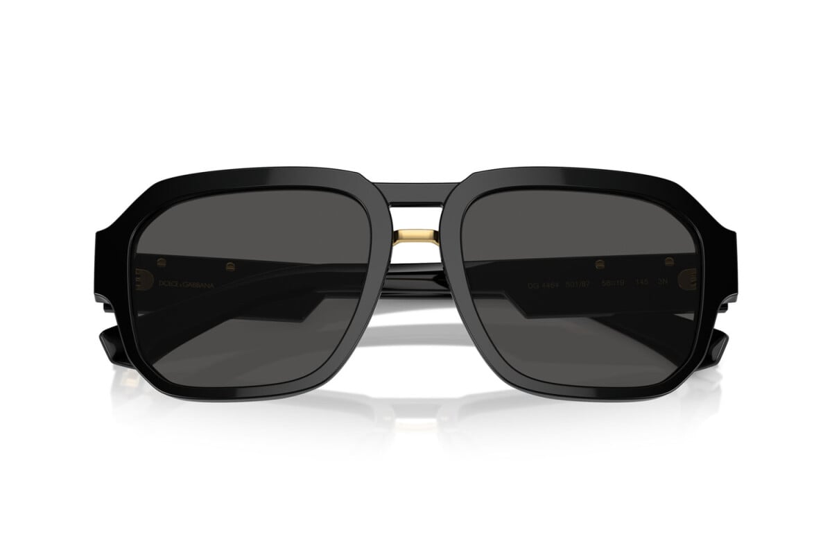 DOLCE & GABBANA - 501/87 NERO | OCCHIALE DA SOLE UOMO - DG 4464 CALIBRO 56