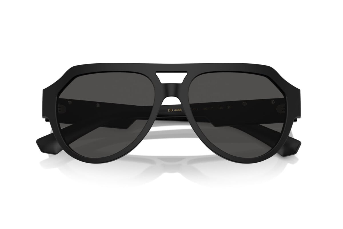 DOLCE & GABBANA - 25256G NERO OPACO | OCCHIALE DA SOLE UOMO - DG 4466 CALIBRO 56
