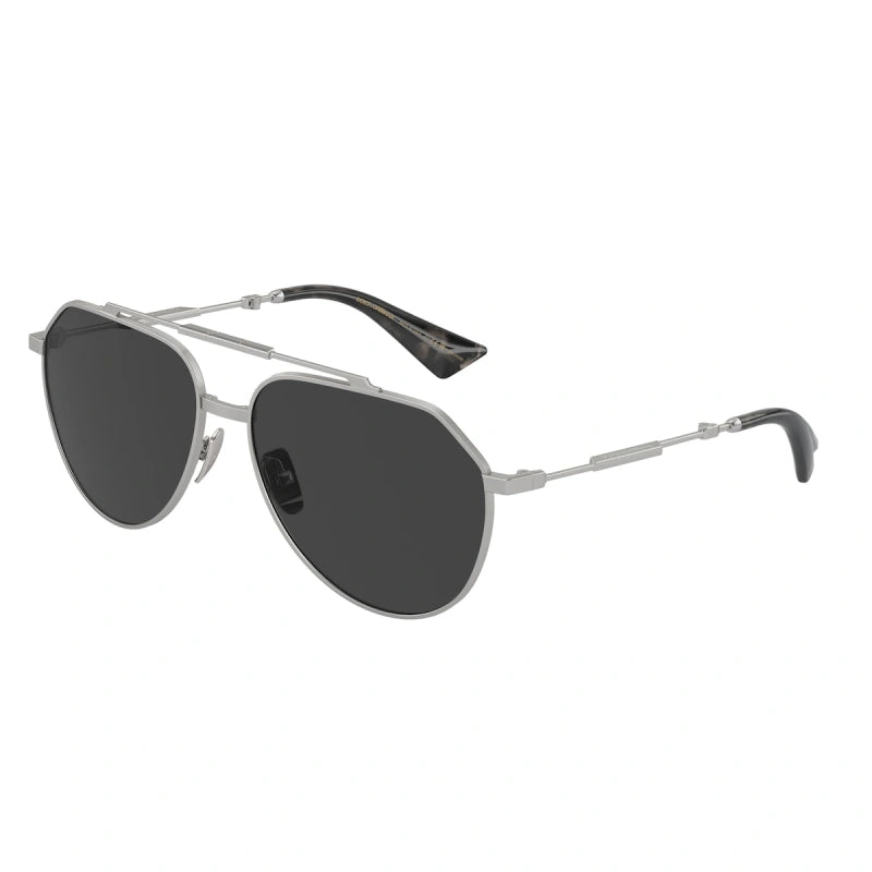 DOLCE & GABBANA - 136648 ARGENTO OPACO | OCCHIALE DA SOLE UOMO - DG 2302 CALIBRO 60
